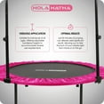thumbnail image 4 of HolaHatha 48" Folding Mini Fitness Trampoline with Adjustable Handle, Pink, 4 of 5