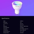 thumbnail image 4 of Yeelight Yeelight W1 GU10 Smart Multicolor Bulb - 4.5W Dimmable LED with Adjustable Color Temperature, Voice & APP Control Compatible with Google/Alexa/SmartThings, 2700-6500K, Energy Efficient, 4 of 6
