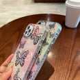 thumbnail image 6 of Compatible with iPhone 15 Laser Case Cute Butterfly Seashell Glitter Bling Case with Camera Lens Protection Scratch-Resistant Cover Girly Women Soft TPU Shockproof Phone Cover,Colorful, 6 of 7