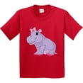 thumbnail image 3 of Inktastic Cute Purple Hippo Youth T-Shirt, 3 of 5