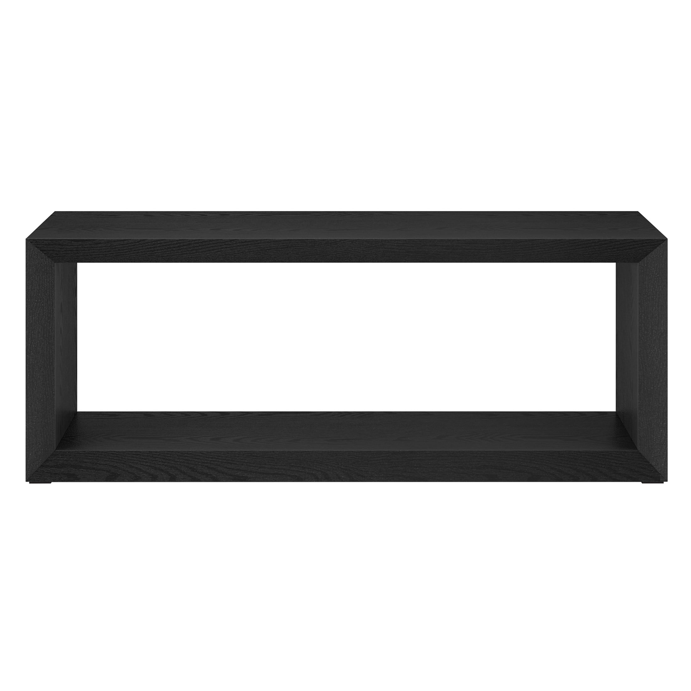 Evelyn&Zoe Osmond Easy Assembly Medium Density Fiberboard Coffee Table, Black Grain