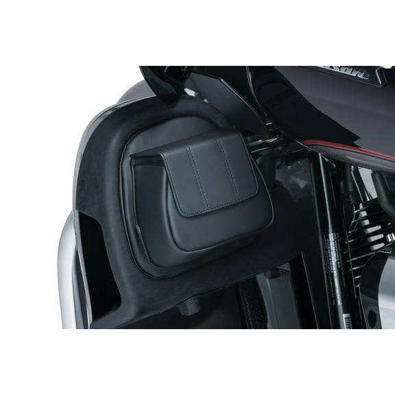 Kuryakyn 5208 Black Vinyl Lower Fairing Panel Door Pockets Motorcycle Accessory, 2 Piece