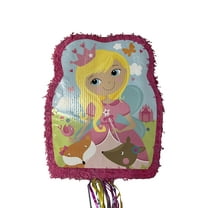 Ya Otta Princess Woodland Outline Pinata Pull String Party Supplies (22”L x18”W x3”H)