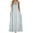 thumbnail image 2 of SMihono Robe Bohème d'Été pour Femmes Grande Taille Robe Sans Manches à Col Rond pour Femmes avec Imprimé et Poche Robe d'Été à Grande Ampleur, 2 of 5