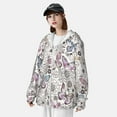 thumbnail image 4 of Pofeuu Vintage Butterflies Print Sun Protection Outdoor Lightweight Full Zip UV Cooling Hoodie Long Sleeve Summer Clothing for Outdoor Hiking-XX-Large, 4 of 5