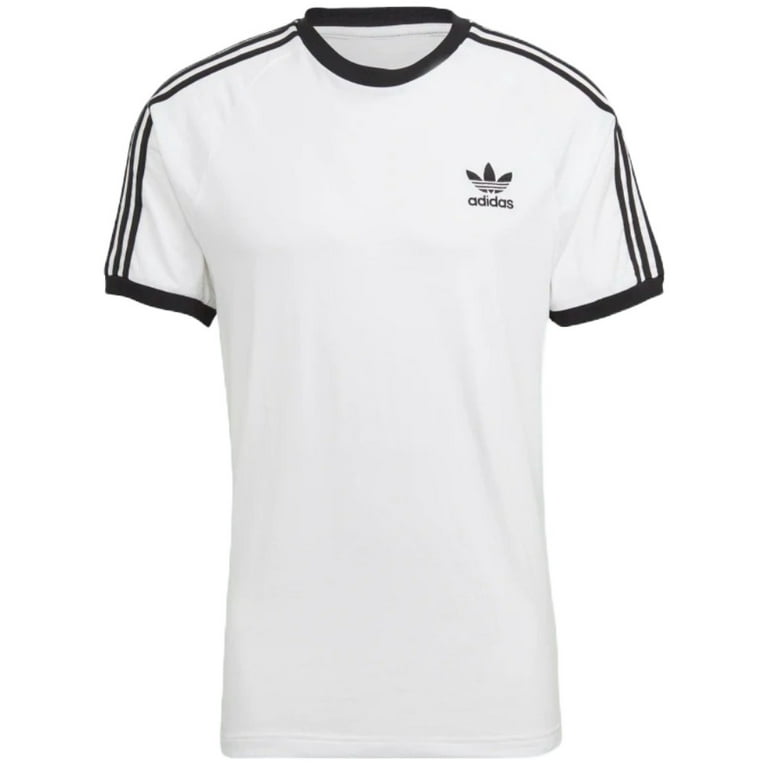 ballade Kassér galop Adidas Men's Original Short Slv 3 Stripe Essential California T-Shirt White  L - Walmart.com