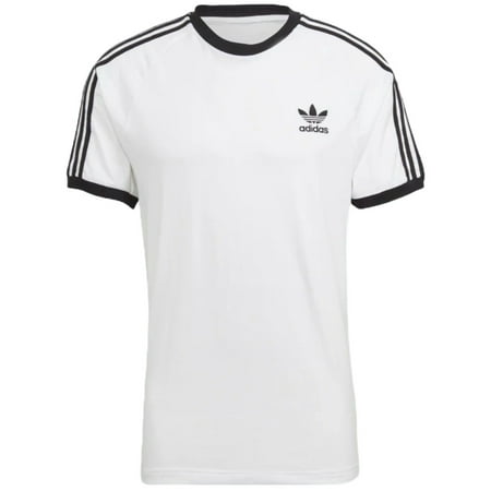 Adidas Men's Original Short Slv 3 Stripe Essential California T-Shirt White S