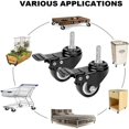 thumbnail image 4 of Ruedas Giratorias con Freno, 4 Piezas Ruedas para Muebles Pesados ​​Ruedas de Placa Industrial Ruedas Industriales de Metal, Ruedas con Freno Transporte de Placa Industrial, 4 of 5