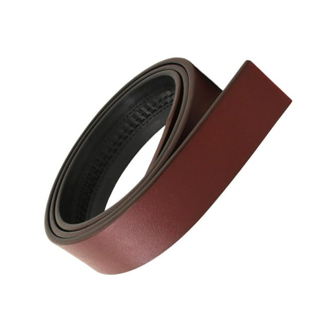 Correa para Cinturón sin Hebilla, Correa para Cinturón 1 3/8" Ancho, Hombres Mujeres Automático, Rojo marrón jinwen Cinturón sin hebilla