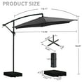thumbnail image 3 of Autlaycil 10 ft Cantilever Offset Outdoor Patio Umbrella with Base Stand Rotate and Tilt - Black, 3 of 7