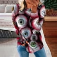thumbnail image 1 of ICHUANYI Liquidación Mujeres Manga Larga Camisas Casuales Impresión Cuello Redondo Sudadera Jersey Suelto Túnica Tops ICHUANYI WER202308246307, 1 of 5