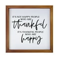 thumbnail image 1 of Inspiring Modern Framed Shadow Box 7x7in - It's Not Happy People Who Are Thankful, 1 of 33