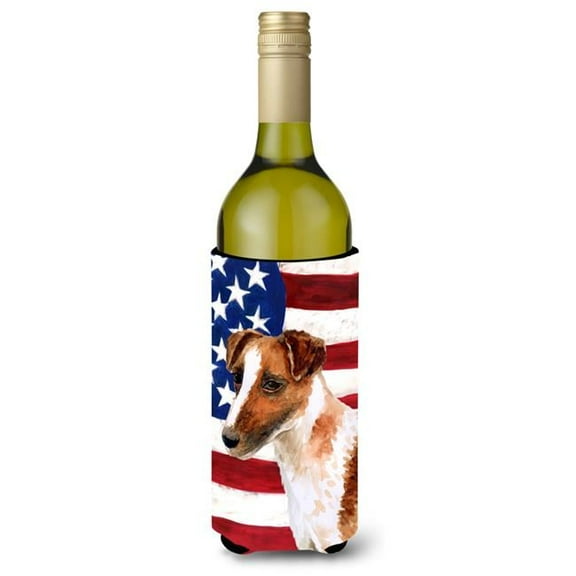 Smooth Fox Terrier Patriotic Wine Bottle Beverge Insulator Hugger