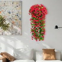 Fwttom 2.8 FT Fake Rose Vine Artificial Flowers for Decoration, Colorful Hanging Silk Flowers for Wall Decoration Wedding Party Home Decor, Mother's Day Gifts