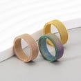 thumbnail image 5 of Titanium Steel Woven Mesh Deformation Ring, 5 of 8