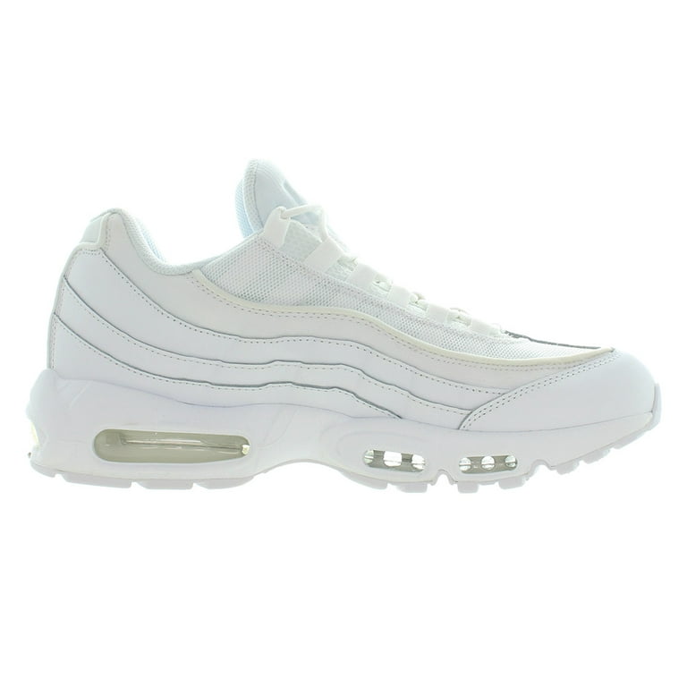 Nike Air Max 95 ホワイト スニーカー Nike Air Max 95 Essential Sneakers, Triple White, Mesh and Leather