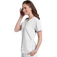 thumbnail image 1 of Landau Essentials Women's Snap Front Scrub Top, Classic Relaxed Fit, V-Neck, 4 Pockets, 1 of 6