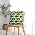 thumbnail image 5 of Pofeuu Cute Broccoli Print Double-sided plush pillowcase Square Throw Pillow Covers Pillows Cover for Living Room Bedroom Sofa Couch Cushion Cover（No pillow core）-24"x24", 5 of 7