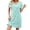 Blue Leaf, variant on Cotton Nightgowns for Women Short Sleeve Sleep Shirts Soft Nightdress Sleepwear