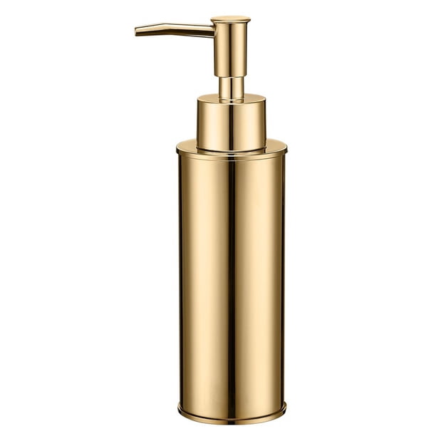 Dispensador de jabón para encimera de acero inoxidable, botella plateada para desinfectante de manos para cocina, baño y encimera