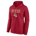 thumbnail image 2 of Women's George Kittle Scarlet San Francisco 49ers Team Wordmark Name & Number Pullover Hoodie, 2 of 3