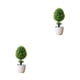 thumbnail image 1 of Advancent Planta artificial Bonsai Simulación Árbol Escritorio Adornos Fake Pot Craft Maceta Oficina Jardín Boda Decoración Verde Verde 2Conjunto, 1 of 6