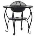 thumbnail image 6 of vidaXL Mosaic Fire Pit Table Black and White 26.8" Ceramic, 6 of 9