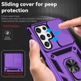 thumbnail image 4 of for Samsung Galaxy S22 Ultra Case with Camera Lens Cover HD Screen Protector, Military-Grade Drop Tested Magnetic Ring Holder Kickstand Protective Phone Case for Samsung Galaxy S22 Ultra 5G (Purple), 4 of 17