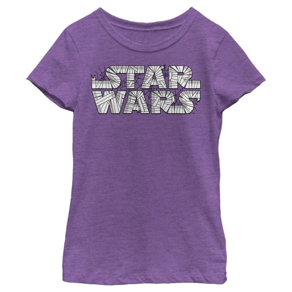 Girl's Star Wars: A New Hope Halloween Mummy Logo Graphic Tee Purple Berry X Small