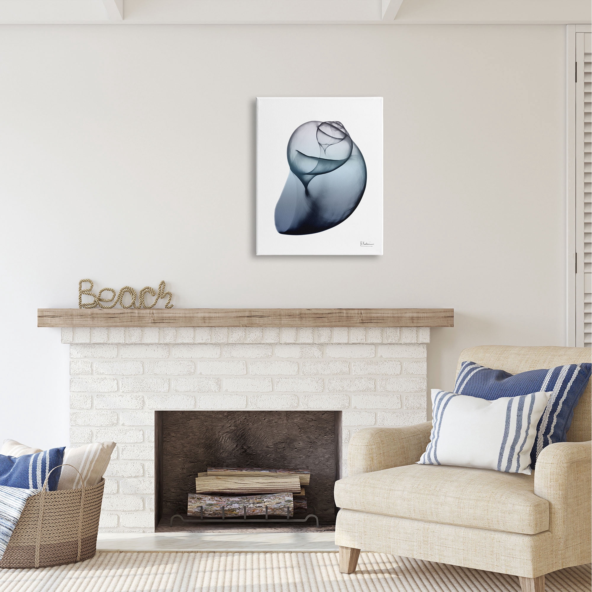 Stupell Industries Contemporary Snail Shell Abstract Photography Gallery Wrapped Canvas Print Wall Art, 24 x 30