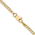 thumbnail image 2 of 14K Yellow Gold 2.2mm Flat Beveled Curb Chain (26 X 2.2) Made In South Africa fbu060-26, 2 of 5
