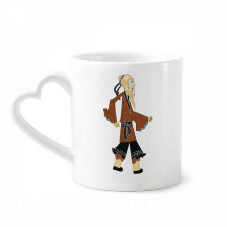 

Chinese Culture Shadow Play Pattern Mug Coffee Cerac Drinkware Glass Heart Cup