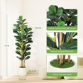 thumbnail image 6 of Garvee 6FT Artificial Fiddle Leaf Fig Tree with White Planter, Lifelike Faux Indoor/Outdoor Decor Plant, 74 Large Green Leaves for Home, Office, or Store, 6 of 7