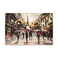 thumbnail image 2 of Paris Urban People Walking France Canvas Artwork Breathtaking French City for Home Decor Ready to Hang, 2 of 18