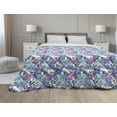 thumbnail image 1 of Floral Down Alternative Comforter, Repetitive Abstract Watercolor Flowers and Leaves Nature Beauty Blossoms Pattern, Microfiber Quilt for All Season, 5 Sizes, Multicolor, by Ambesonne, 1 of 3