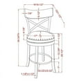 thumbnail image 7 of Furniture of America Shae Wood Swivel 24" Barstool in Live Edge Oak (Set of 2), 7 of 7