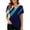 Multicolor#08, variant on Womens Golf Shirt Lightweight Summer Short Sleeve Quarter Zip up Collared Tunic Blouse Trendy Basic Color Block Athletic Tees Shirt Tops