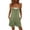 Army Green, variant on Women's Loose Fit Spaghetti Strap Romper with Side Pockets - Flowy Summer Playsuit for Beach Vacation & Home Lounge Outings