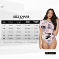 thumbnail image 6 of Yiaed Cat Print Women's Waist-Cinching Short-Sleeved Onesie,Elastic Onesiet,Snaps At Bottom,Easy To Put On And Take Off for Wome Bodysuit -Small, 6 of 8