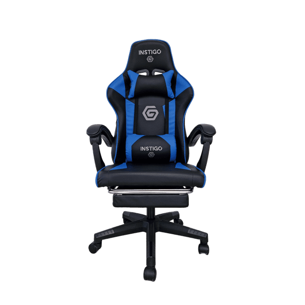 Silla Gamer Ergonómica IG642 Reclinable hasta 135° Soporta hasta 120 kg con reposapies y Cojines para Soporte de Cuello y Lumbar Silla de Oficina y Escritorio Ejecutiva