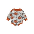 thumbnail image 1 of Douhoow Infant Girls Boys Halloween Pumpkin Romper Baby Long Sleeve Sweatshirt Jumpsuit Outwear, 1 of 8