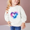 thumbnail image 4 of Girl Sweatshirt Toddler 4T Butterfly Print Long Sleeve Cute Sweatshirts Crew Neck 2-9y Little Girl Tops, White, 7 Years, 4 of 4