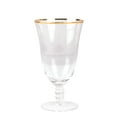 thumbnail image 6 of Efavormart 6 Pack Clear Gold Rimmed Red Wine Glasses with Short Beaded Stem, 16oz Crystal Water Goblet Cocktail Glasses - 7", 6 of 10