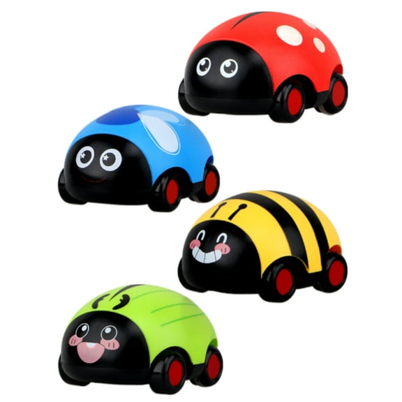 SUTENG Pull Back Cars, 4 PCS Kids Car Toy Toddler Baby Cars Cute Insect Educational Vehicles Game Gift for Birthday Christmas Party
