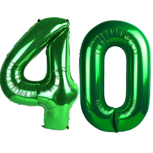 Globo digital Kelfuoya 40, número 40, lámina de mylar verde, 1 m