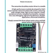 BLDC Brushless Motor Controller 60V 500W Power With Hall Sensors Support 0-5V Analog And PWM2-5V Control For 3D Printer
