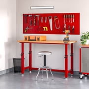 Seville Classics Stainless Steel Pneumatic Work Stool for Garage