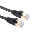 thumbnail image 3 of Simyoung Cat 7 Ethernet Cables 3FT, Premium Flat CAT7 Double Shielded 10 Gigabit 600MHz Ethernet Patch Cable for Modem Router LAN Network, Gold Plated Shielded RJ45 Connectors - Black, 3 of 3