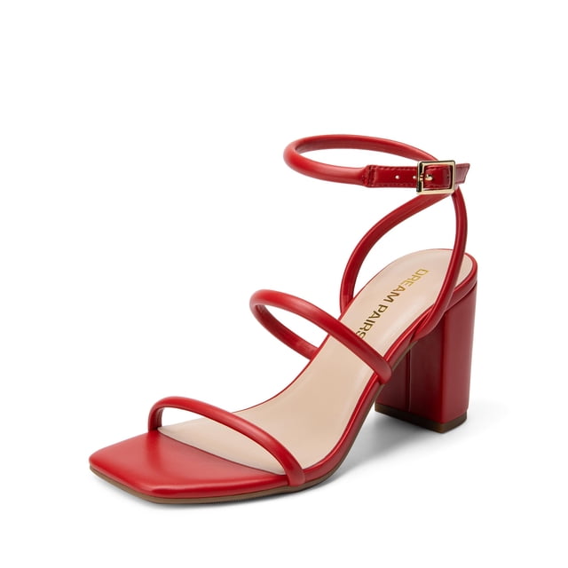 Sandalia DREAM PAIRS DWUMHS2529 Roja Tacón 8 cm Talla 9