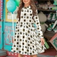 thumbnail image 2 of DISNIMO Sun Moon Dress for Girls Galaxy Dresses for Children Fall Matching Dresses Girls 5-6 Long Sleeve Dresses with Collars for Girls Button Down Dress Girl Twirly Dress Kids Skater Dresses, 2 of 7